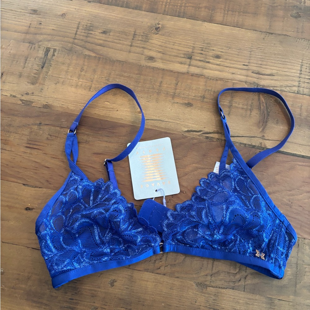Savage X Fenty Blue Lace Bralette